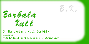 borbala kull business card